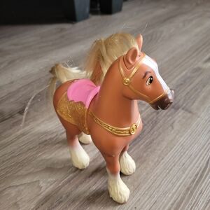 Disney Princess PHILIPPE Brown Plastic Pony Horse Beauty & the Beast Belle 6"